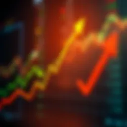 An upward trend chart representing growth in small cap stocks