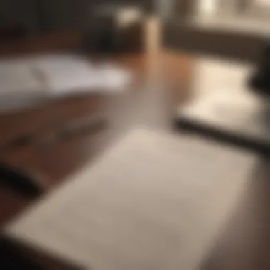 Official documents and pen on a desk in New Jersey