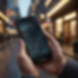 User navigating a mobile trading app on a smartphone