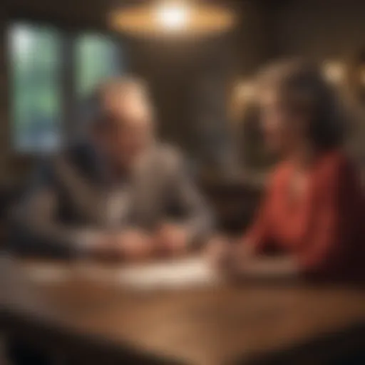 Couple discussing financial strategies at a table