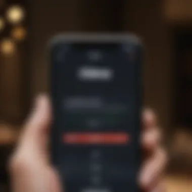 Close-up of Chime logo on a mobile device