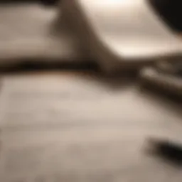 Artistic depiction of financial documents symbolizing closing costs