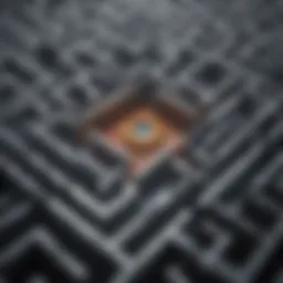 Illustration of a maze symbolizing complex decision-making in stock portfolio comparison