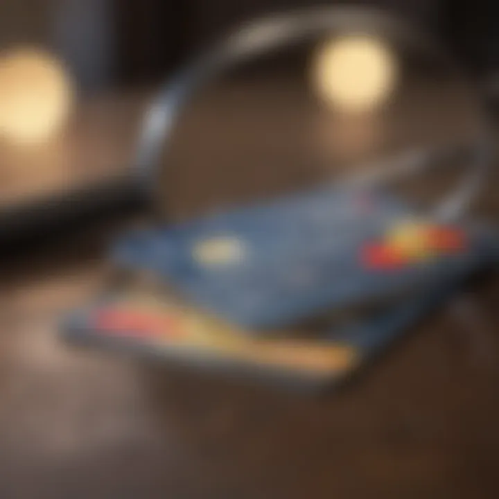 Credit Card with Magnifying Glass