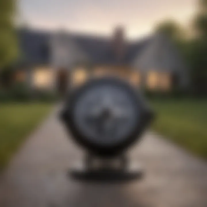 A compass pointing towards a house symbolizing direction in home buying decisions