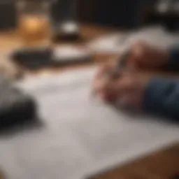 A person analyzing financial documents