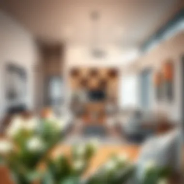 Modern Interior of Affordable New Home An interior shot of a modern, budget-friendly new home highlighting space and design