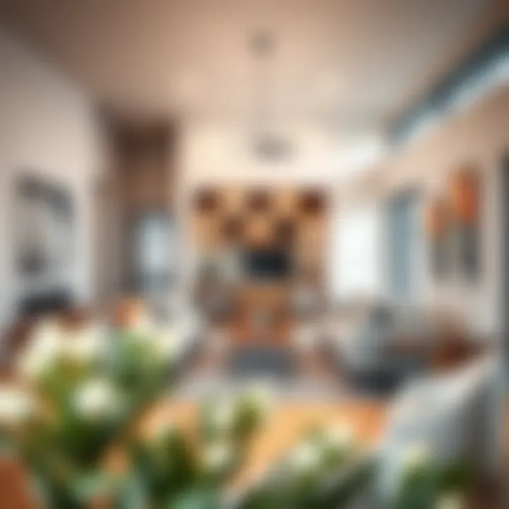 Modern Interior of Affordable New Home An interior shot of a modern, budget-friendly new home highlighting space and design