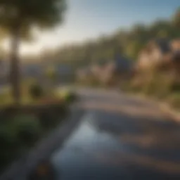 Scenic view of a peaceful retirement community
