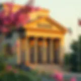 Exploring Fee-Free Banking Institutions A serene bank building representing fee-free banking options