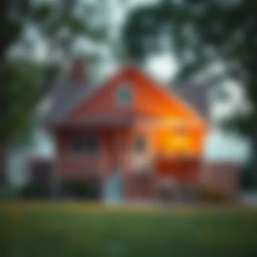 A conceptual depiction of the rent-to-own model showcasing a house with rental and ownership elements represented visually.