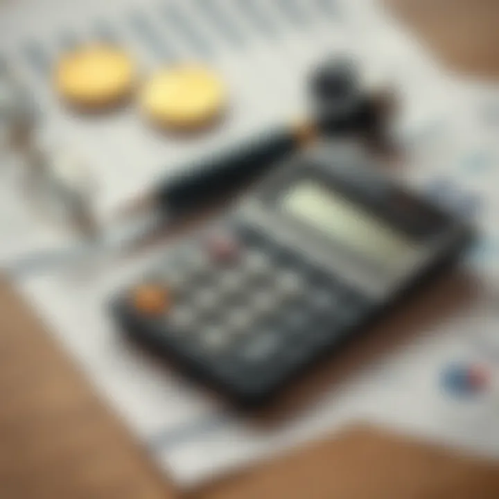 Personal Finance Considerations A calculator and financial documents representing personal finance considerations