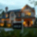 Symbol of All-Cash Purchase A luxurious house with a sold sign in front, symbolizing all-cash purchases