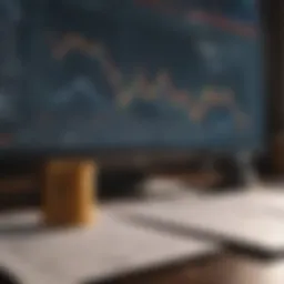 Visual representation of paper trading platforms with charts