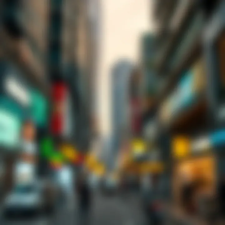 A vibrant urban area indicating strong market potential.