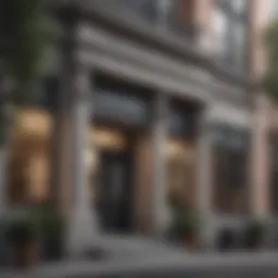 A modern bank building representing traditional lenders