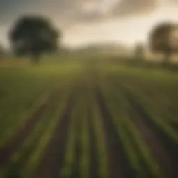 Expansive farmland with lush crops