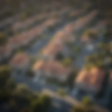 Aerial view of Orange County homes