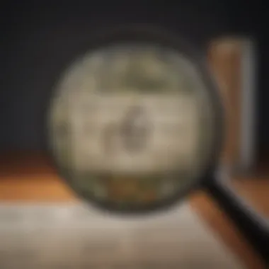 Creative visualization of a magnifying glass focusing on tax credit details