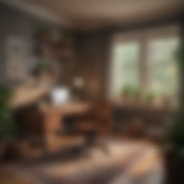 A cozy home office indicating newfound passions and creativity