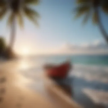 A serene beach scene symbolizing relaxation and freedom