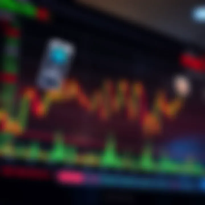 Graph illustrating stock price trends