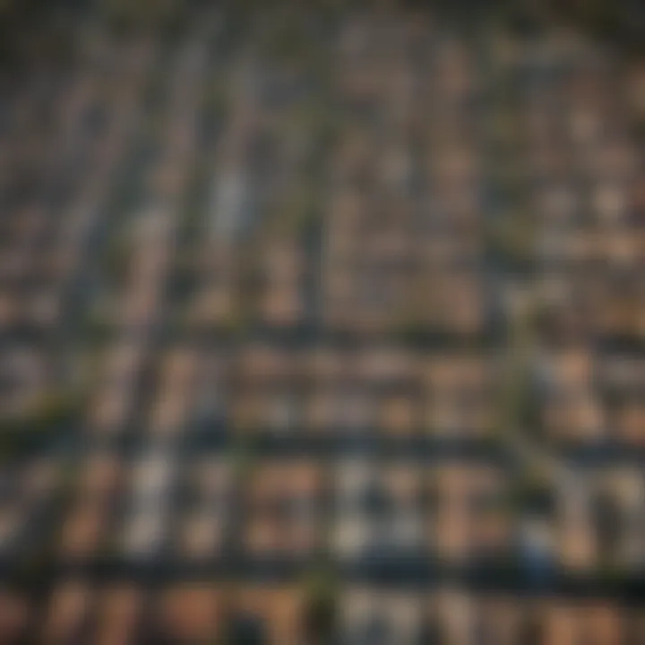 Drone view of La Verne neighborhoods