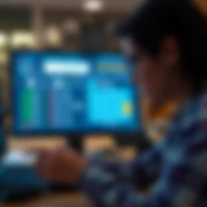 User interacting with a digital mortgage calculator