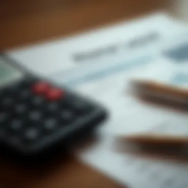 Financial Considerations for Home Buying A close-up of a financial calculator and home buying documents