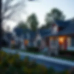 Cozy suburban neighborhood with affordable homes