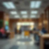 A serene bank environment illustrating financial stability.