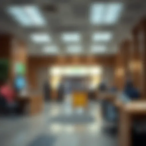 A serene bank environment illustrating financial stability.