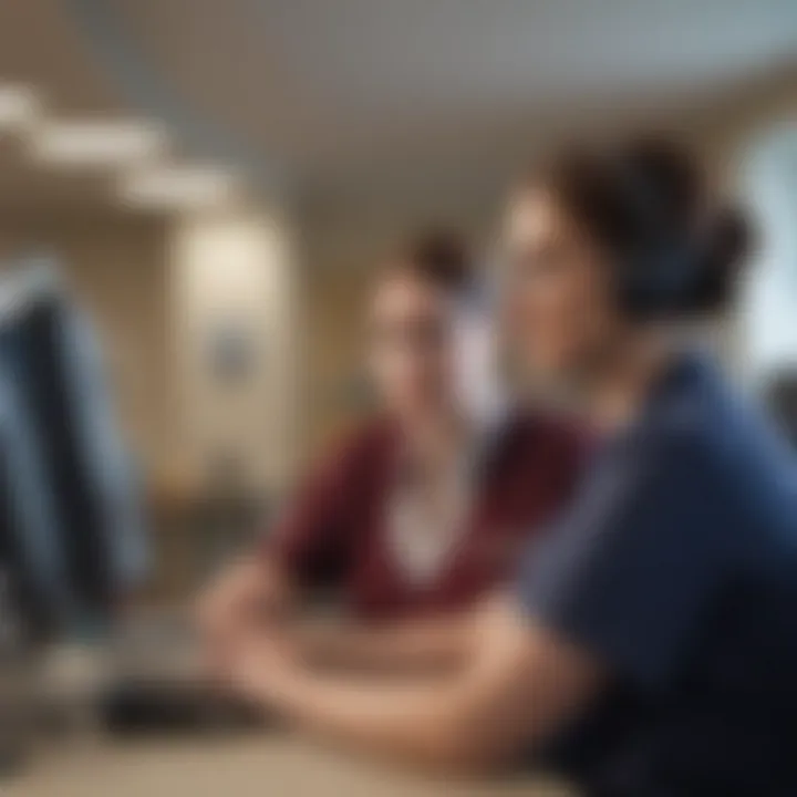 Bank teller assisting a customer at First Security Bank