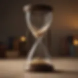 Hourglass representing time and earnings