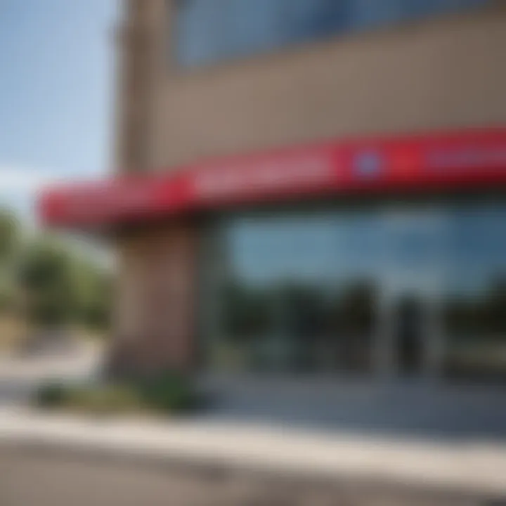 Idaho landscape with Bank of America branch in the background