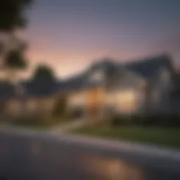 A serene suburban neighborhood showcasing homes for first-time buyers