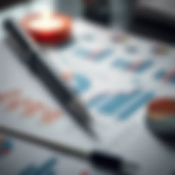 Close-up of financial documents and reports