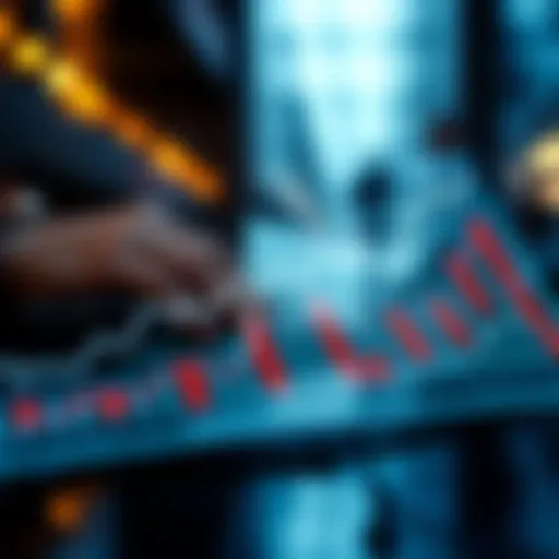 An analytical graph depicting market trends