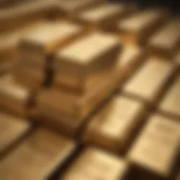 Gold bars stacked securely
