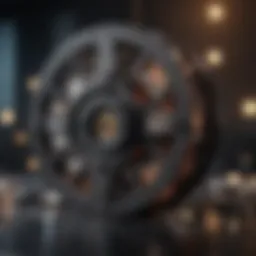 An intricately designed film reel representing the investment potential in cinema.