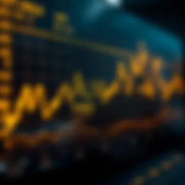 Price Dynamics A fluctuating line graph representing gold price trends over time.