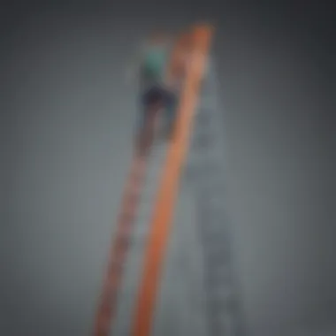 Climbing the Ladder of Student Loan Debt Management Visual metaphor of a ladder symbolizing upward progress in managing student loan debt