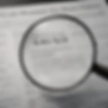 Illustration of a magnifying glass focusing on tax documents related to IRAs