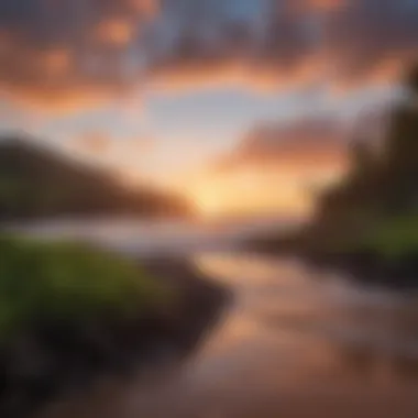 Serene Maui Sunset Beautiful sunset over the Maui landscape