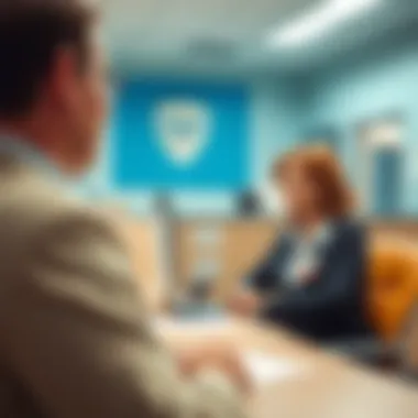 In-person visit at a Social Security office