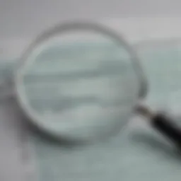 Illustration depicting intricate tax forms with magnifying glass for detailed examination