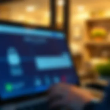 Safety in Online Transactions Secure online banking interface displaying check deposit
