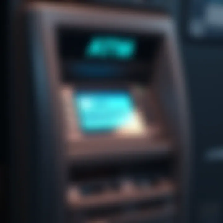 ATM Deposit Functionality An ATM with a clear display for deposits