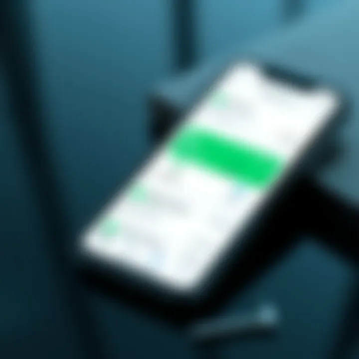 Mobile Banking App Features A smartphone displaying a banking app interface