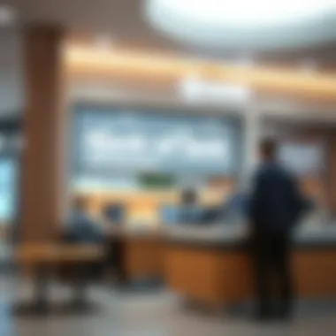 Modern Bank Environment A modern bank branch with a welcoming atmosphere